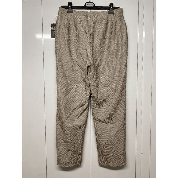 Anne Klein NWT Taupe Black Checkered Straight Leg Wool Pants, Sz 12P, MP $245 - Picture 12 of 15